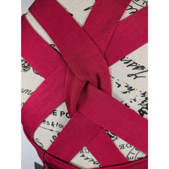 Armani Womens Sm Dress Red Bandage Certificate Authentic Cosmopolitan Strappy - Picture 6 of 16